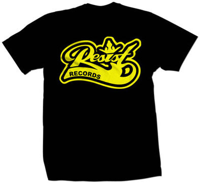 Resist "Logo" Yellow on Black T Shirt