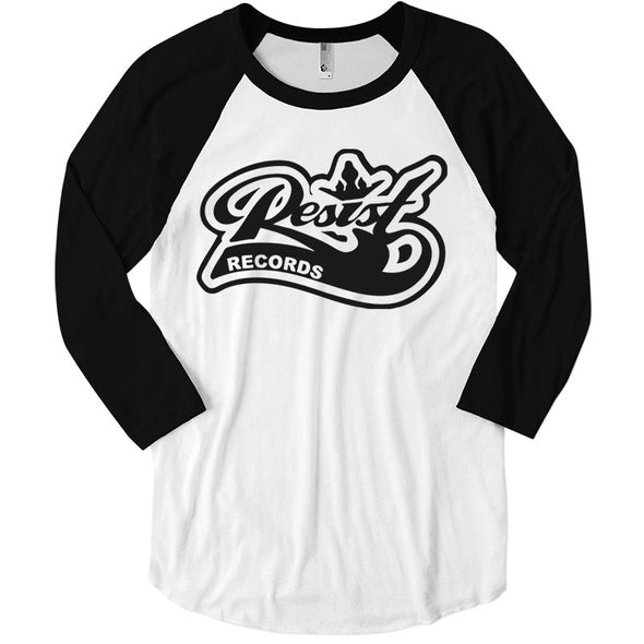 Resist "Logo" Black On White 3/4 Shirt