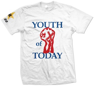 Youth Of Today "Fist White" T Shirt