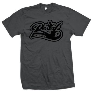 Resist "Logo" Black on Charcoal T Shirt
