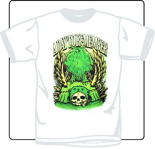 A Day To Remember Bear Skull White T Shirt