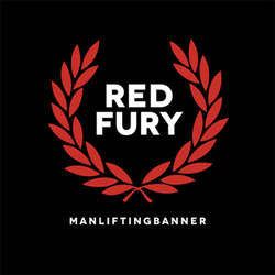 Man Lifting Banner "Red Fury" LP