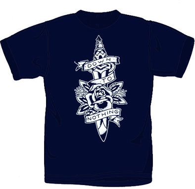 Down To Nothing "Knife Flower" Navy T Shirt