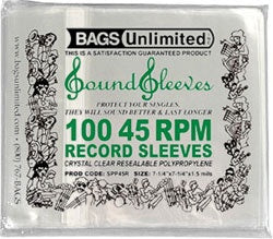 Bags Unlimited Protective Outer Record Sleeves 100 x 7"