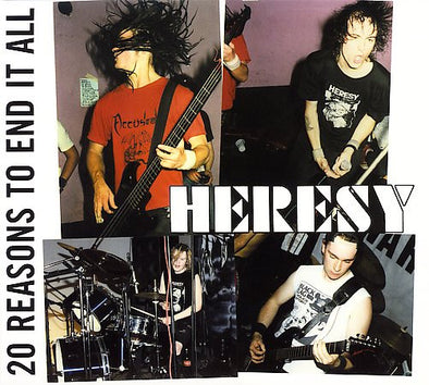 Heresy "20 Reasons To End It All" LP