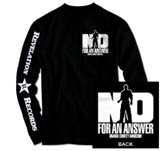 No For An Answer "Orange County Hardcore" Long Sleeve