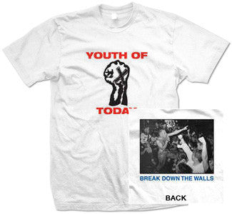 Youth Of Today "Break Down The Walls" T Shirt